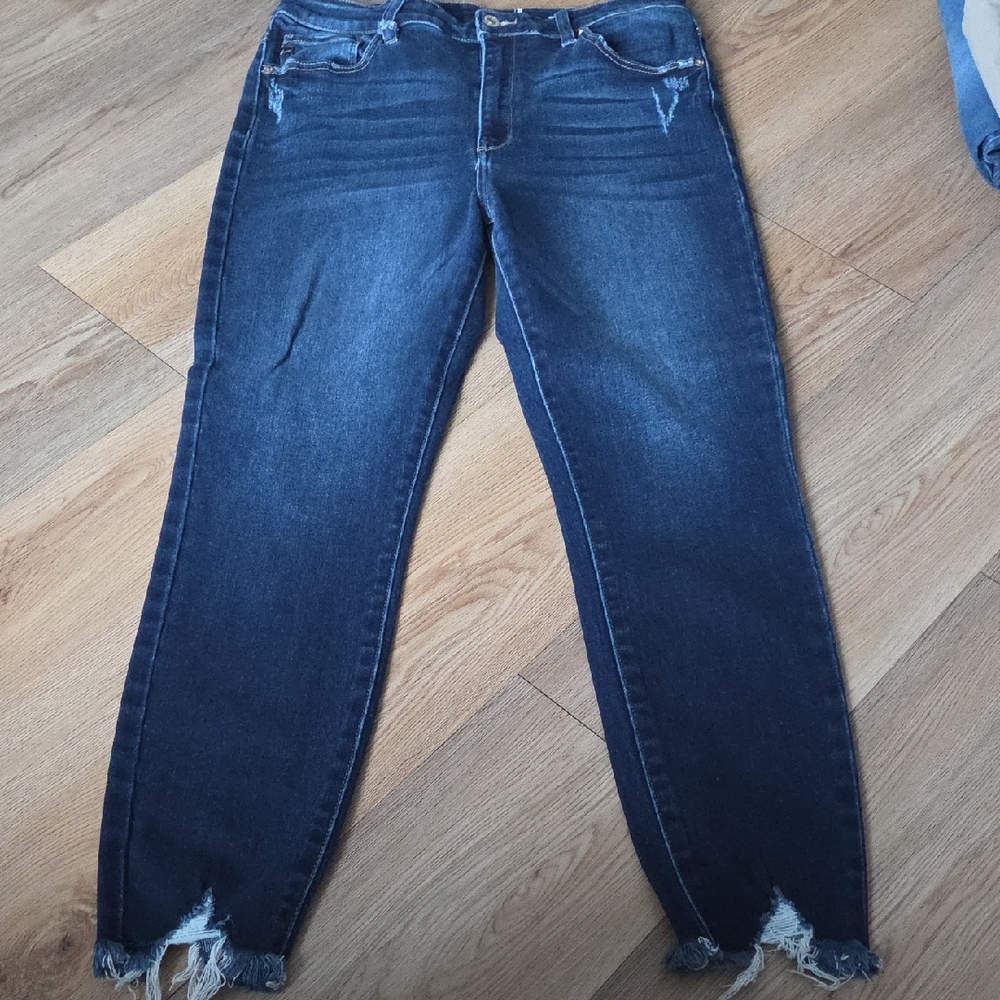 KanCan Dark Blue Straight Leg Jeans